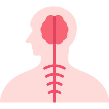 İnsan beyni ikonu. vektör illüstrasyonu