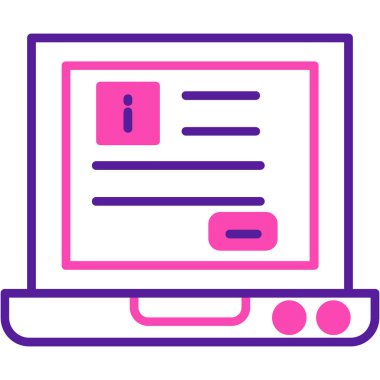 Bilgisayar. Web simgesi basit illüstrasyon