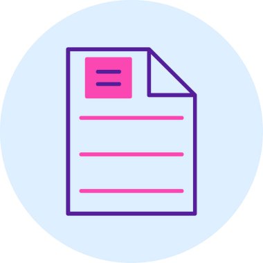 Belge. Web simgesi basit illüstrasyon