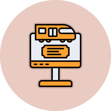 Otobüs. Web simgesi basit illüstrasyon