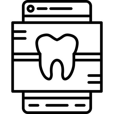 Diş bakımı. Web simgesi basit illüstrasyon