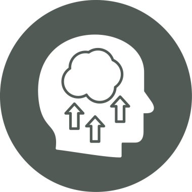 Moda Biçimli Beyin Simgesi İzole Arkaplan