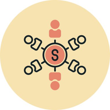 İş simgesinin vektör illüstrasyonu