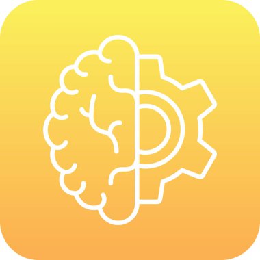 fikir simgesi ile beyin.