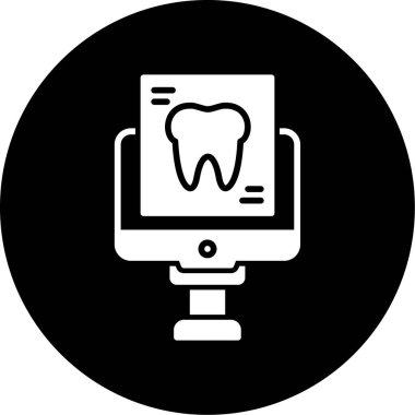 vektör diş simgesi, basit illüstrasyon