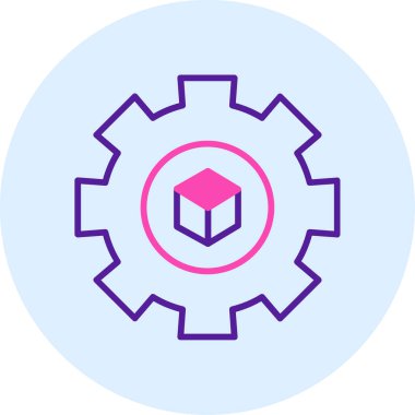 Teçhizat Web simgesi basit illüstrasyon