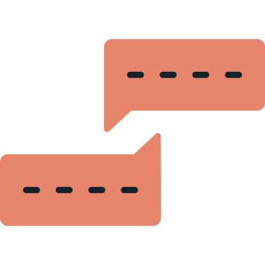 Konuşma baloncukları simgesi beyaz arkaplan, vektör, illüstrasyon üzerinde izole