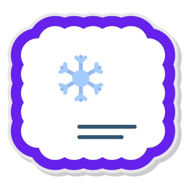 Kar Tanesi simgesi, basit resimleme