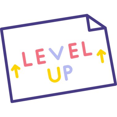 Seviye. Web simgesi basit illüstrasyon