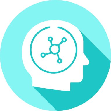 Moda Biçimli Beyin Simgesi İzole Arkaplan