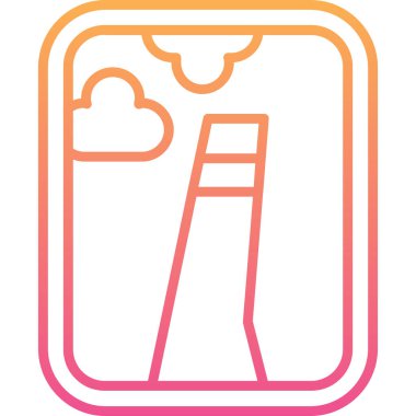 Modern yapı simgesinin vektör illüstrasyonu