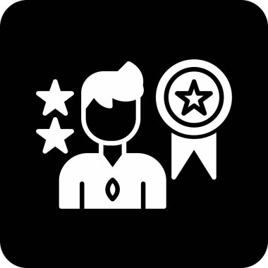 Moda stili izole edilmiş arkaplanda ödül yıldızı simgesi