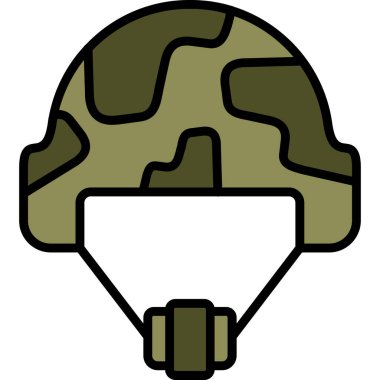Kask ikonu. vektör illüstrasyonu