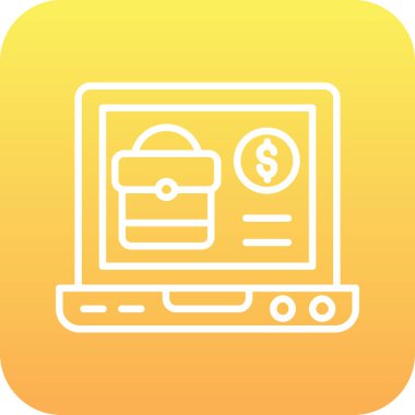 Çevrimiçi Depolama web simgesi, vektör illüstrasyonu