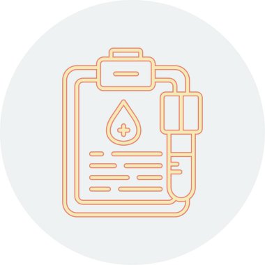 Kan simgesi, satır biçimi, vektör illüstrasyonlu pano