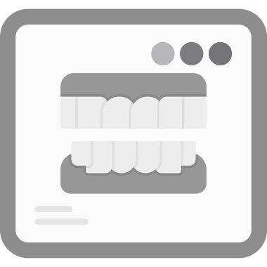 Moda tasarım tarzında diş simgesi. Beyaz arka planda izole edilmiş diş logosu. Diş vektörü simgesi basit ve modern düz sembol.