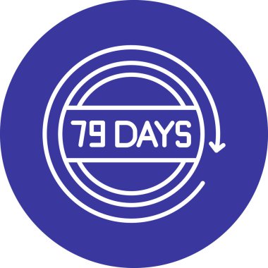 7 gün kaldı, vektör illüstrasyonu