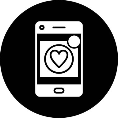 Cep telefonunun vektör simgesi, vektör illüstrasyonu