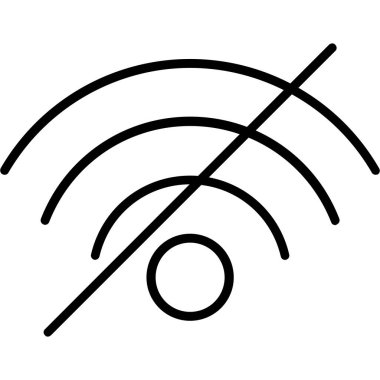 wifi sinyal simgesi ana hat biçiminde