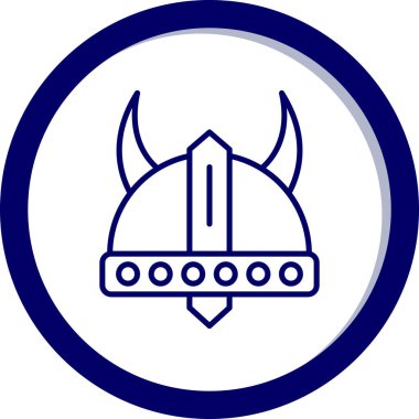 Bir kask simgesinin vektör illüstrasyonu