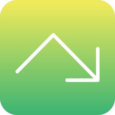 Benzersiz ok vektör çizgisi simgesi