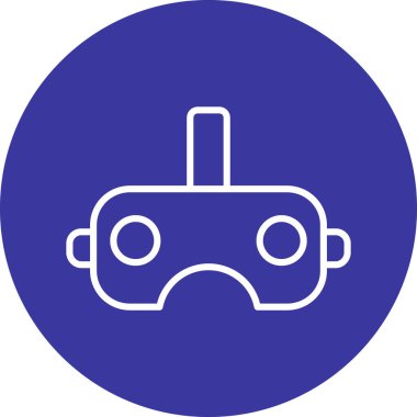 Sanal gerçeklik. Web simgesi basit illüstrasyon