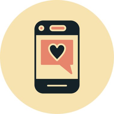 Cep telefonu. Web simgesi basit illüstrasyon