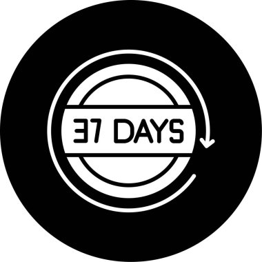 Haftanın günleri simgesi, vektör.