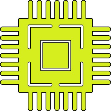 İşlemci. Web simgesi basit illüstrasyon