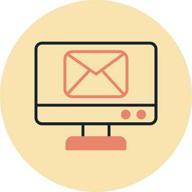 E-posta. Web simgesi basit illüstrasyon