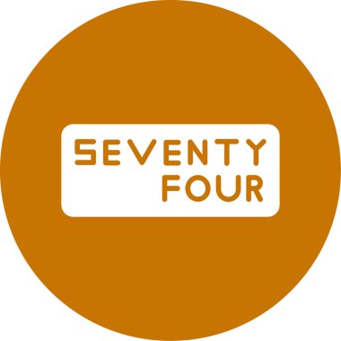 7 numaralı düğme etiket vektörü