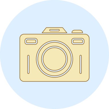 Kamera modern simgesinin vektör illüstrasyonu