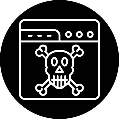 Kafatası. Web simgesi basit illüstrasyon