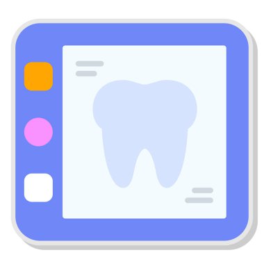 Diş basit simgesi, vektör illüstrasyonu