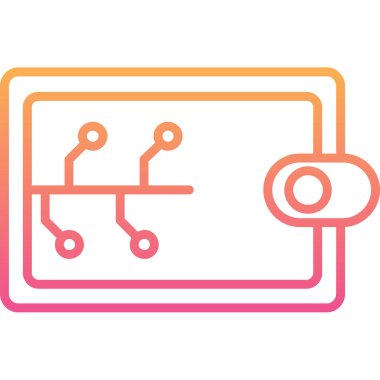 Modern bir bilgisayar simgesinin vektör çizimi