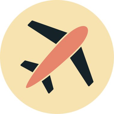 Yumuşak arkaplanda izole edilmiş düz moda uçak simgesi