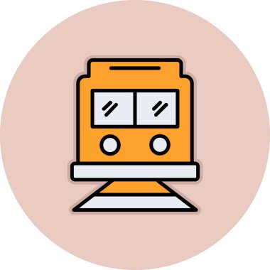 tren. Web simgesi basit illüstrasyon