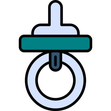 bebek halkaları simge rengi dış hat vektörü