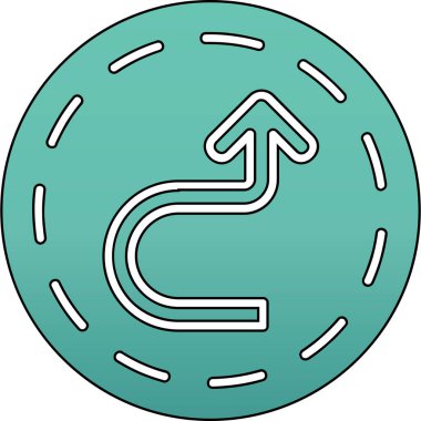 Bir gezegenin mavi ve beyaz ikonunun vektör çizimi