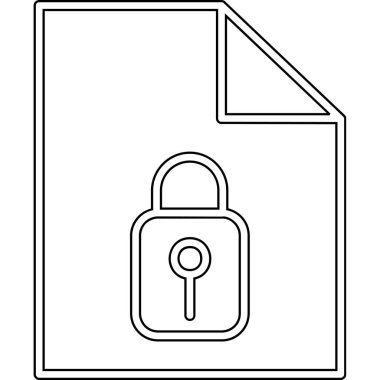 Asma kilit güvenlik simgesi. Web için asma kilit vektör simgesinin özet çizimi