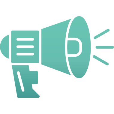 megafon ikonu. Vektör illüstrasyonu