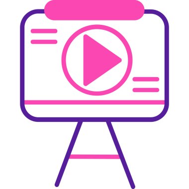 video simgesi, vektör illüstrasyonu