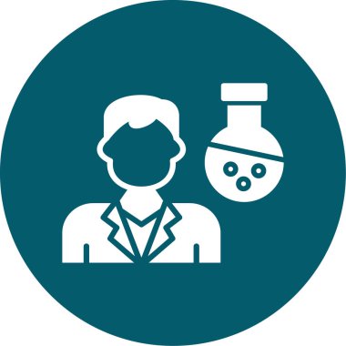 Bilim adamı. Web simgesi basit tasarım