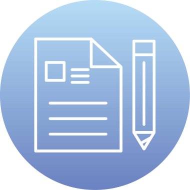 Belge simgesi vektör illüstrasyonunu düzenle