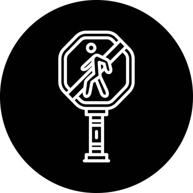 Yaya geçidi işaretinin vektör çizimi