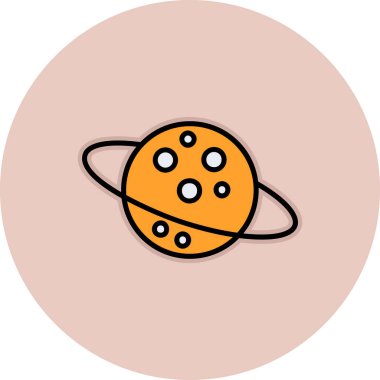 uzay gezegenleri simgesi, çizgi film biçimi