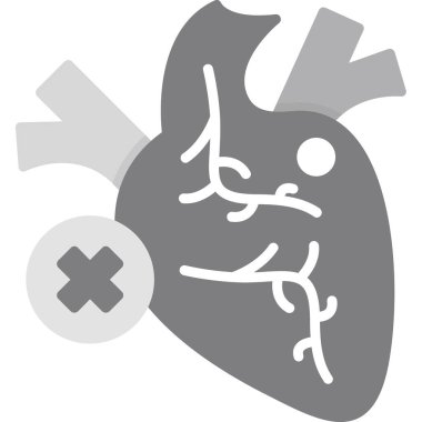 Bir karikatür kalp simgesinin vektör çizimi