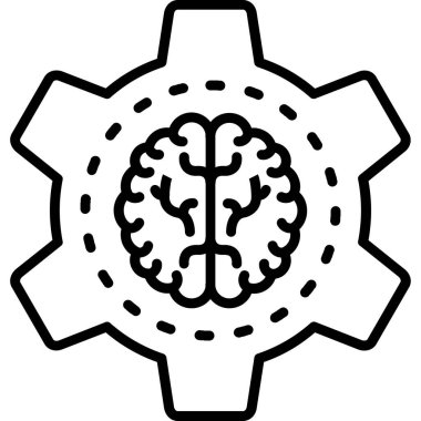 Beyin. Web simgesi basit tasarım