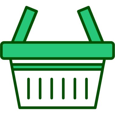 Sepet simgesi, vektör illüstrasyonu