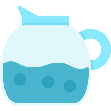 Çaydanlık. Web simgesi basit illüstrasyon